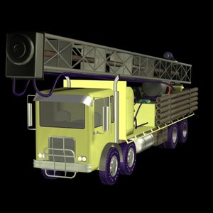 3d model truck mounted drilling rig