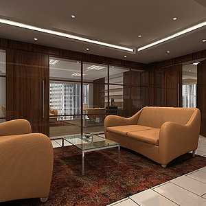 office interior scene 3d model