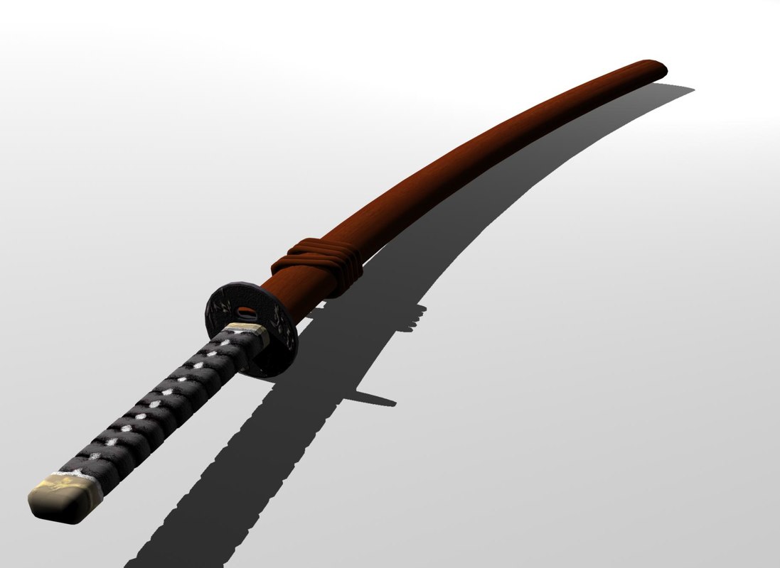 free katana sword 3d model