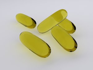 3d model vitamin e pill