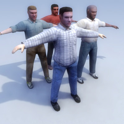 3d human rigged model