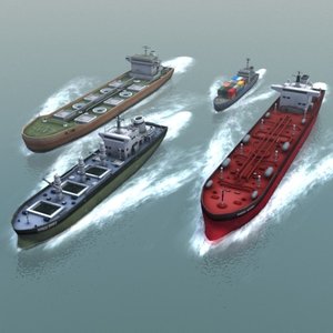 3d 3ds oil tanker cargo ship