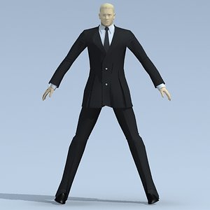 3d model male suit