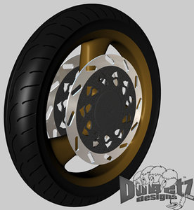 3d model motorcycle wheel tire