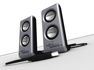 set usb mini speakers 3d model