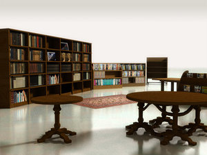 3d library tables