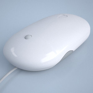 apple mighty mouse 3d model