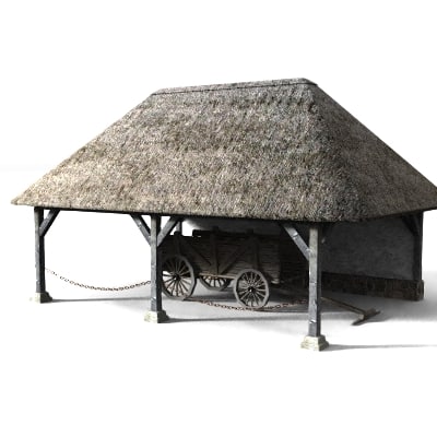 3ds max medieval wagon garage