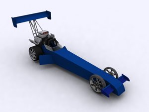 3ds max dragster car