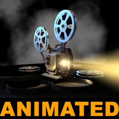 电影放映机3d模型