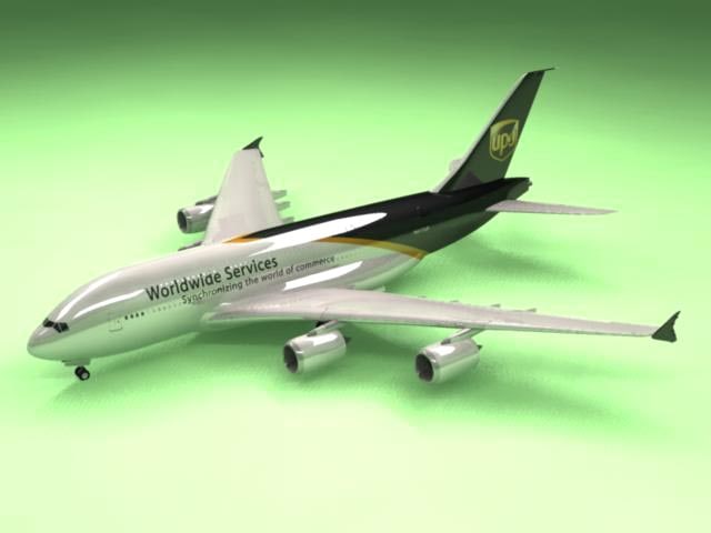 airbus a380 ups airliner 3d model