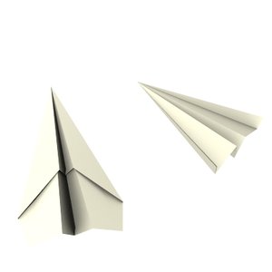 paper airplane obj