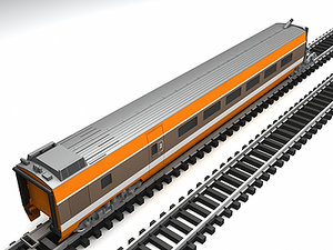 tgv high-speed train cars 3d model