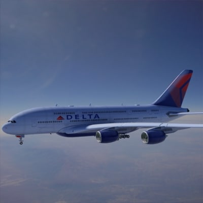 airbus a380 delta connection 3d model