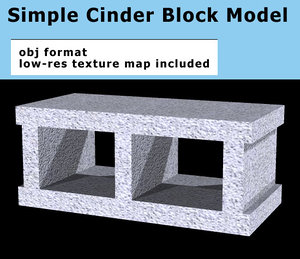3d cinder block cinderblock