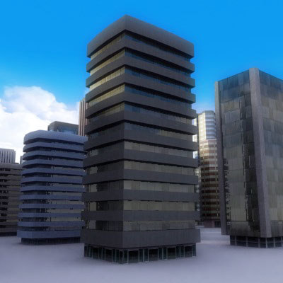 3ds max multi city environment skyscrapers