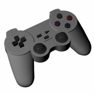 free playstation analog controller 3d model