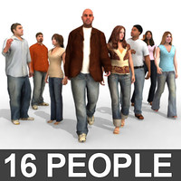 16 3d People Models - Casual