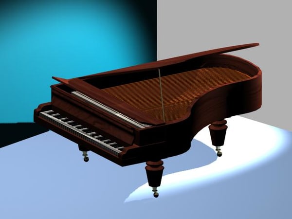 free grand piano 3d model
