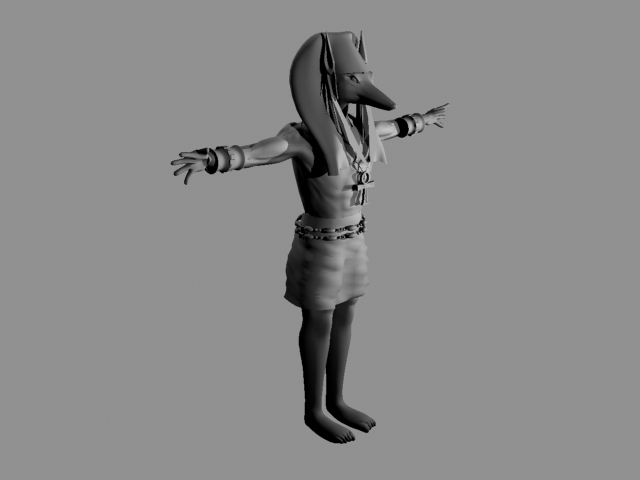 anubis character 3d model