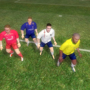 rigged soccer players character 3d model