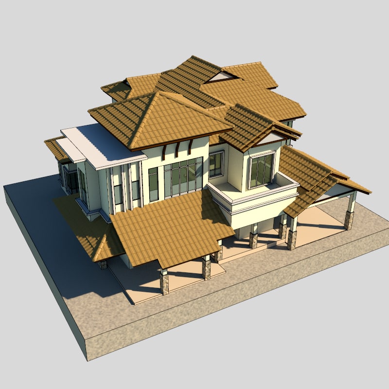 Bungalow 3D Model