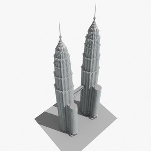 3dsmax petronas twin tower