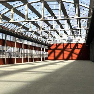 warehouse hangar 3d max