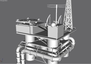 free gmax oil rig 3d model