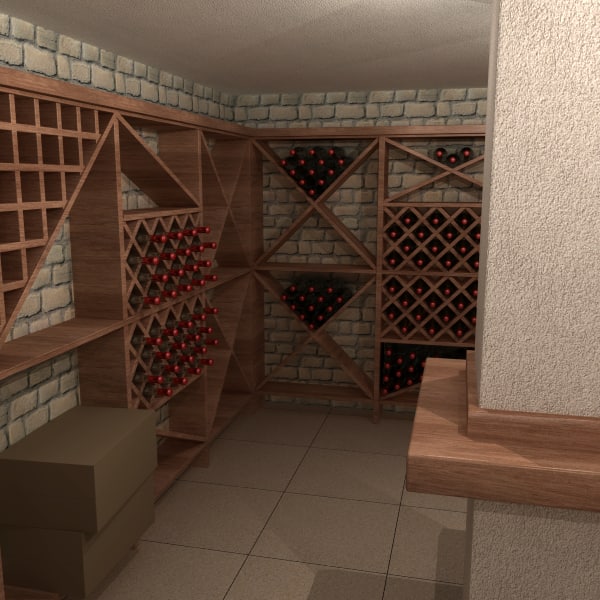 wine cellar 3d model