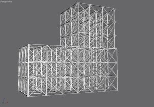 girder building 3d model