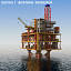 tension oil platform 3d model