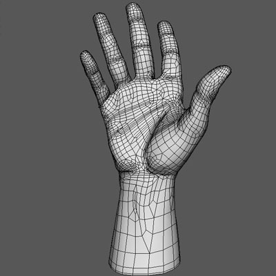 human hand 3d model free download blender