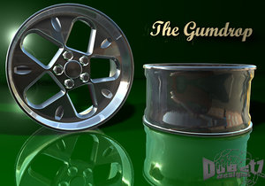 3d wheels gumdrop model