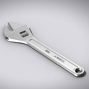 adjustable wrench 3d model
