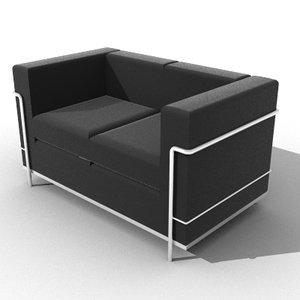 le corbusier sofa 3d model