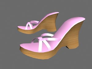 3d model of platform shoes