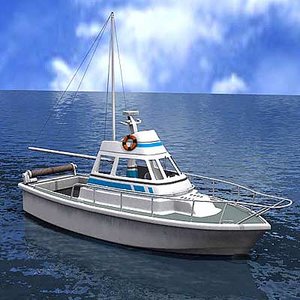 motor boat 3d model