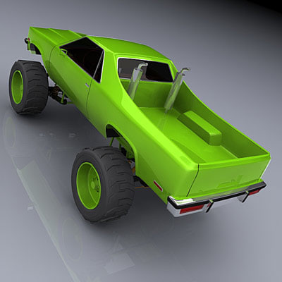 el camino monster truck 3d model