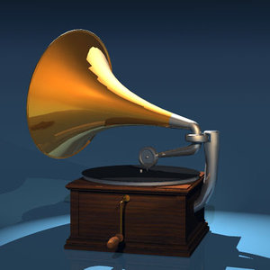 old phonograph 3d dxf