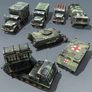 3d model army m
