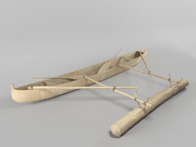 3d dugout canoe