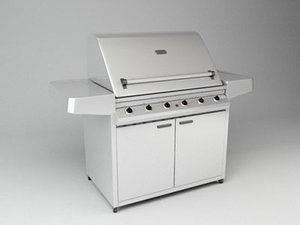 3d bbq gas grill model