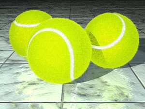 tennis balls hair tennisball 3d model