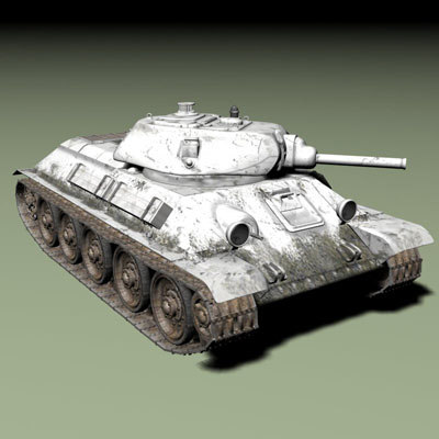 t34 tank 76mm 3d model