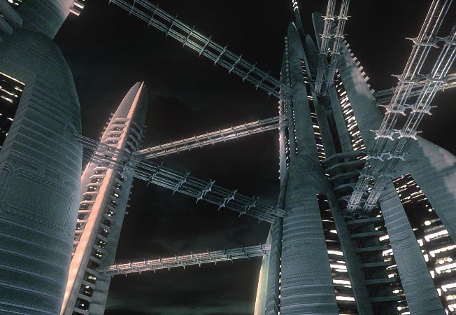 科幻城未来3d模型