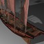 xebec pirate ship 3d model