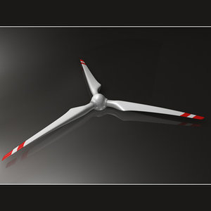 propeller wind turbines 3d model