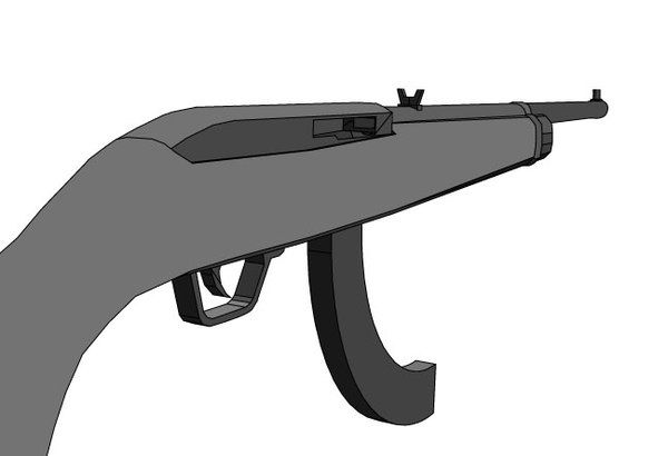 free ruger 10 22 rifle 3d model