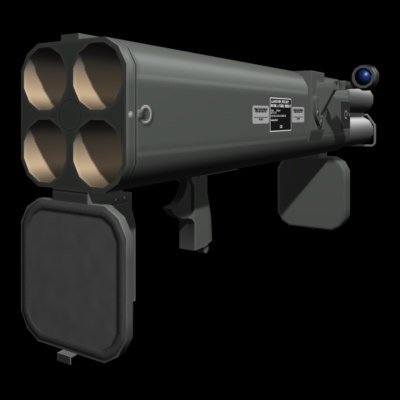 66 Mm Rocket Launcher 3d Model